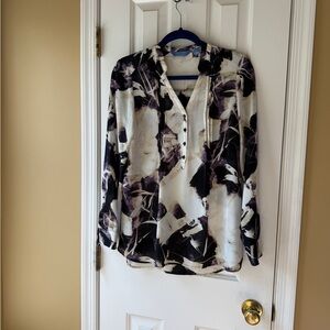 Simply Vera Small Blouse, purple/cream/black